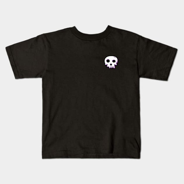 2D Vector Cartoony Synthwave Skull Kids T-Shirt by B-Man Designs